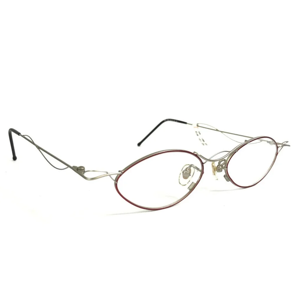 Select Eyeglasses Frames MOD 5093 COL 62 Red Silver Modern MCM Wire 48-19-133